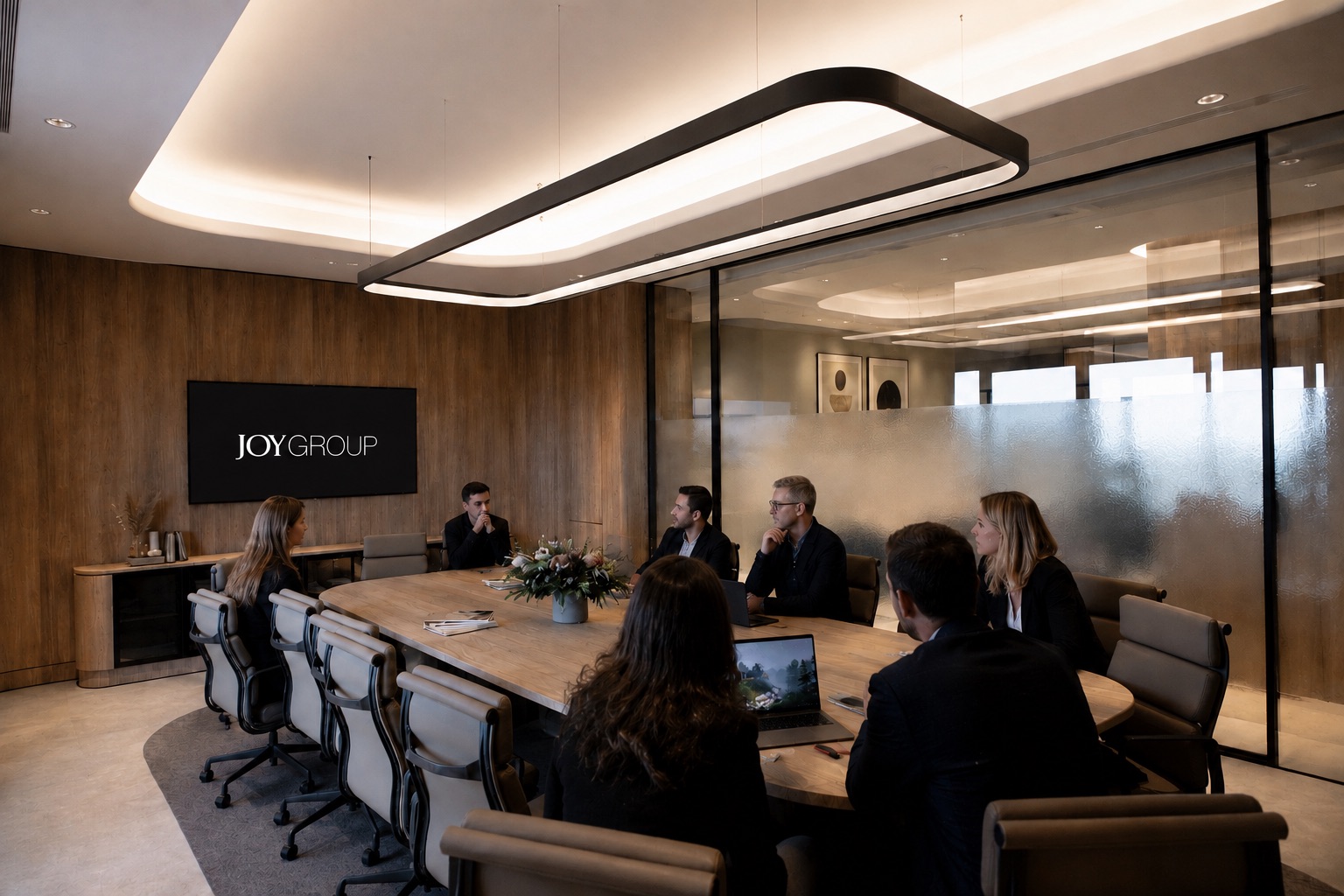 The Joy Group team meeting at the head office, Tirana